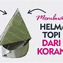 Topi Dari Kertas Origami